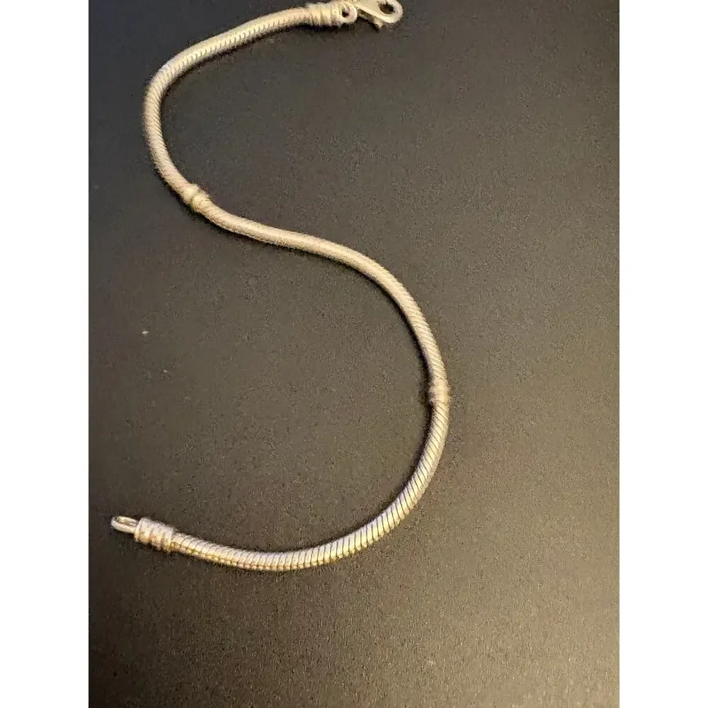 Pandora Sterling Silver Snake Chain Bracelet 7.75 Lobster Clasp